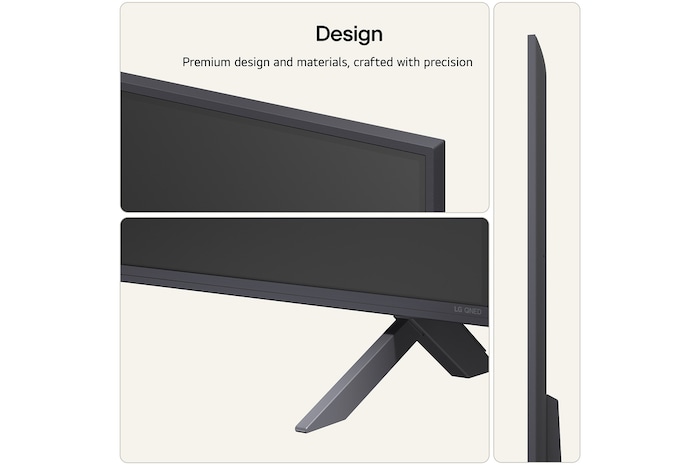 LG QNED evo AI QNED85 Mini LED highlights Mini LED with Precision Dimming in a split forest scene, comparing conventional LED with deeper blacks and more refined contrast as sunlight filters through the trees for greater clarity and depth.