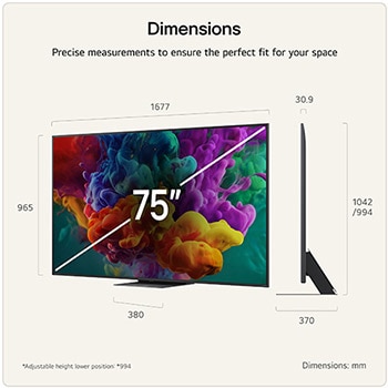 75 inch LG QNED evo AI QNED87 Mini LED 4K Smart TV 2026