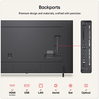 LG QNED evo AI QNED85 Mini LED with Super Slim Design is wall-mounted in a bright, open living space and blends into the interior while displaying bold geometric abstract artwork.