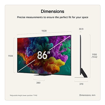 86 inch LG QNED evo AI QNED86 Mini LED 4K Smart TV 2026
