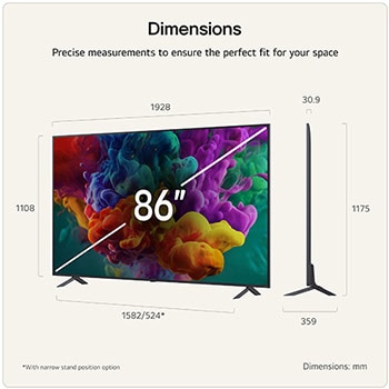 86 inch LG QNED evo AI QNED85 Mini LED 4K Smart TV 2026