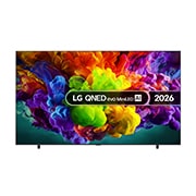 Front view of 115 inch LG QNED evo AI QNED93 Mini LED 4K Smart TV 2026 115QNED93B6