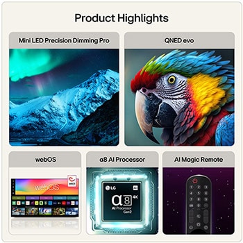 75 inch LG QNED evo AI QNED93 Mini LED 4K Smart TV 2026