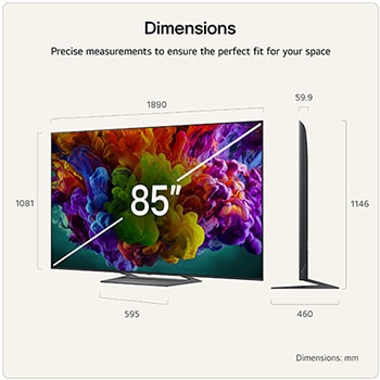 85 inch LG QNED evo AI QNED93 Mini LED 4K Smart TV 2026