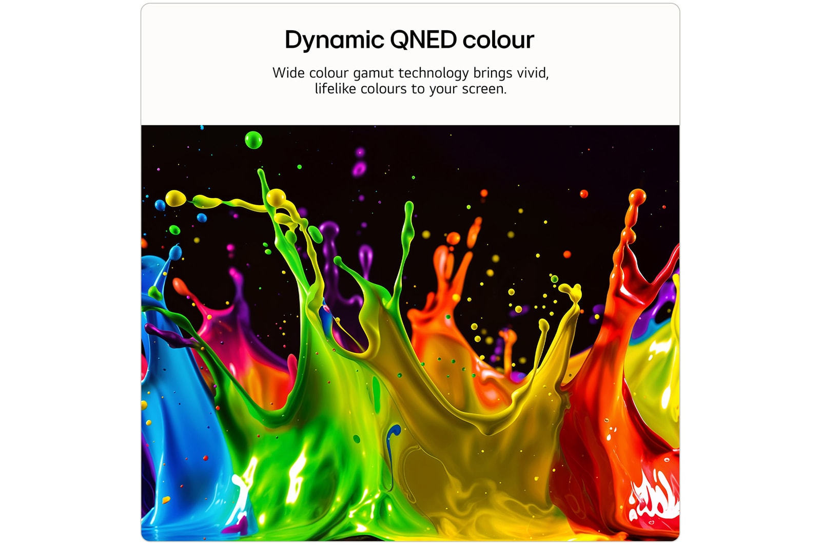 LG QNED AI QNED70 Mini LED’s alpha 7 AI Processor 4K Gen9 glows at the center of a yellow circuit board, highlighting smarter, more powerful AI processing that enhances 4K image clarity with improved contrast and depth.