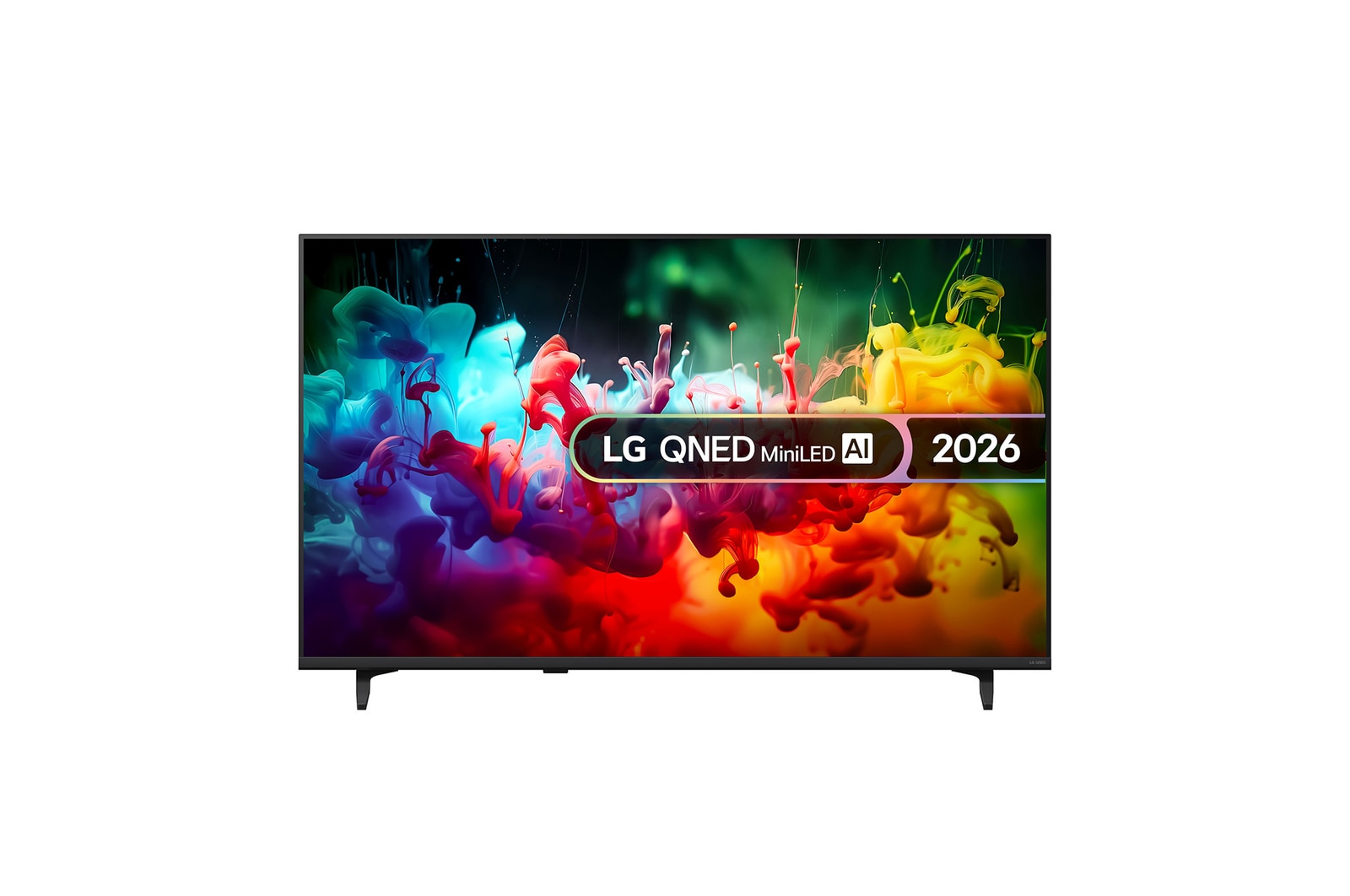 Front view of 50 inch LG QNED AI QNED70 Mini LED 4K Smart TV 2026 50QNED70B6C
