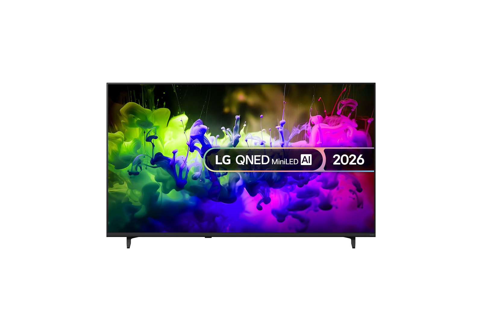 Front view of 65 inch LG QNED AI QNED7E Mini LED 4K Smart TV 2026 65QNED7EB3C
