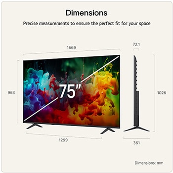 LG QNED AI QNED70 Mini LED Ultra Big TV is wall-mounted in a bright living room, showing an intense soccer moment with vivid colors and refined picture quality across a wide screen, as a family seated on sofas cheers together.