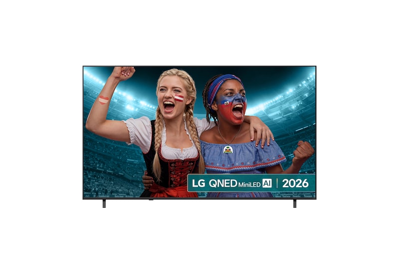 Front view of 85 inch LG QNED AI QNED7E Mini LED 4K Smart TV 2026 85QNED7EB3A