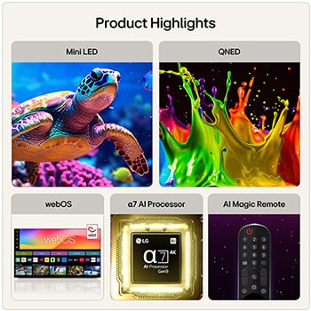 LG 85 inch LG QNED AI QNED70 Mini LED 4K Smart TV 2026, 85QNED70B6A