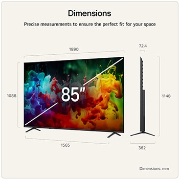 LG QNED AI QNED70 Mini LED Ultra Big TV is wall-mounted in a bright living room, showing an intense soccer moment with vivid colors and refined picture quality across a wide screen, as a family seated on sofas cheers together.