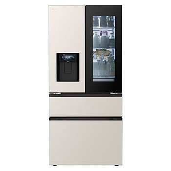 Hình ảnh mặt trước của Tủ lạnh LG InstaView French Door Fit & Max cao cấp 550L màu be F53EGR