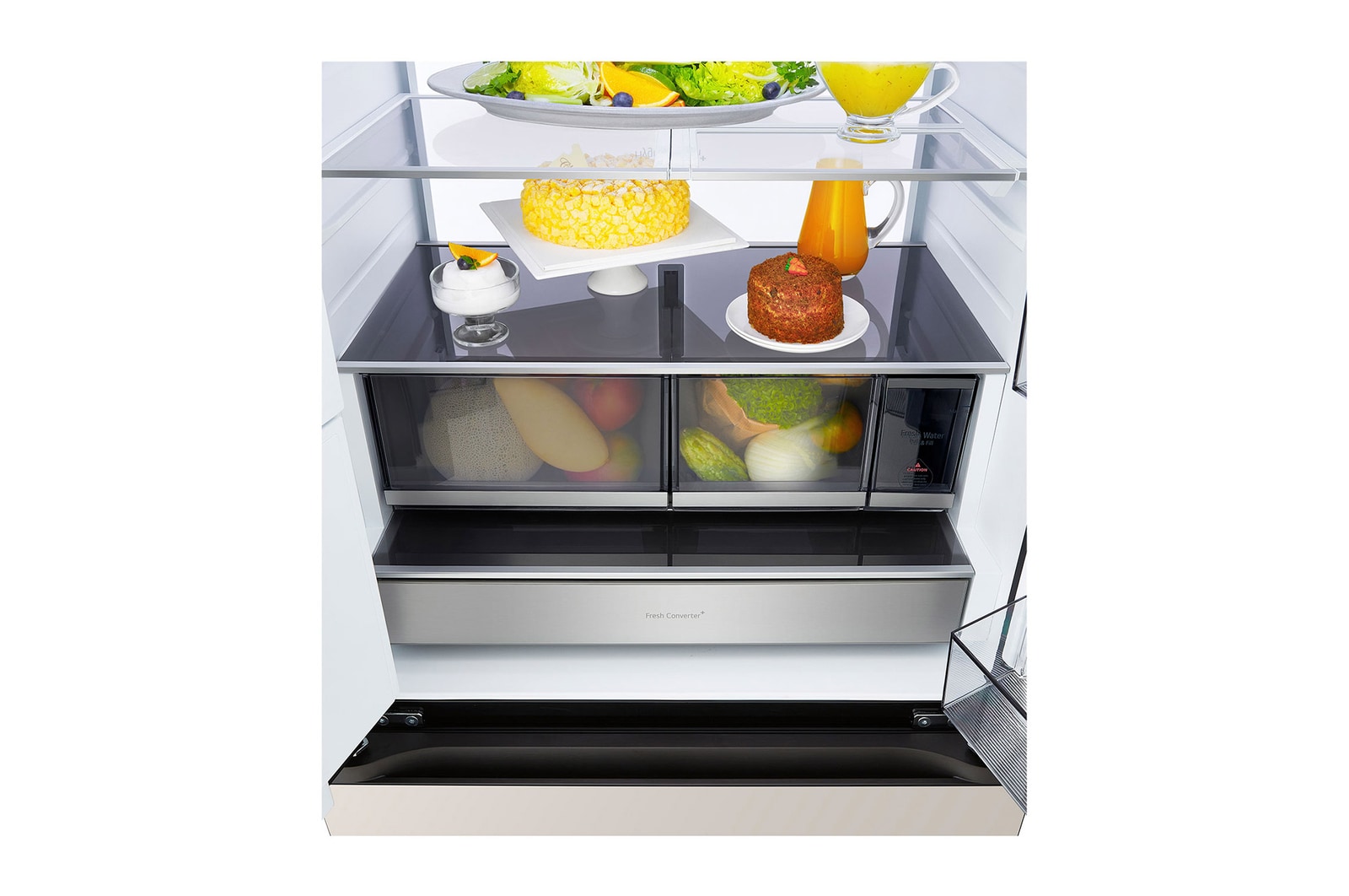 Tủ lạnh LG nhìn từ bên hông