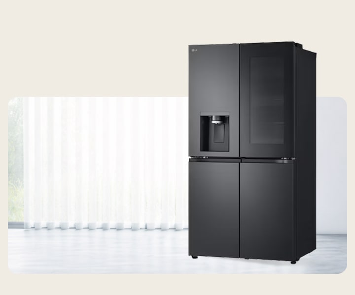 Tủ lạnh LG được lắp đặt trong không gian nội thất hiện đại