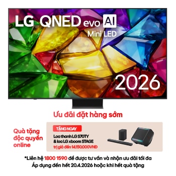 Hình ảnh mặt trước của TV 4K LG Mini RGB evo AI MRGB85 2026 86 inch 86MRGB86BSA