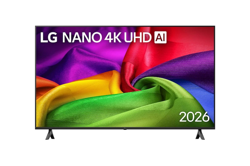 Hình ảnh mặt trước của TV LG NANO 4K UHD AI NU80 2026 55 inch 55NU805BPSB