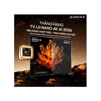 TV LG NANO 4K AI NU80 2026 43 inch