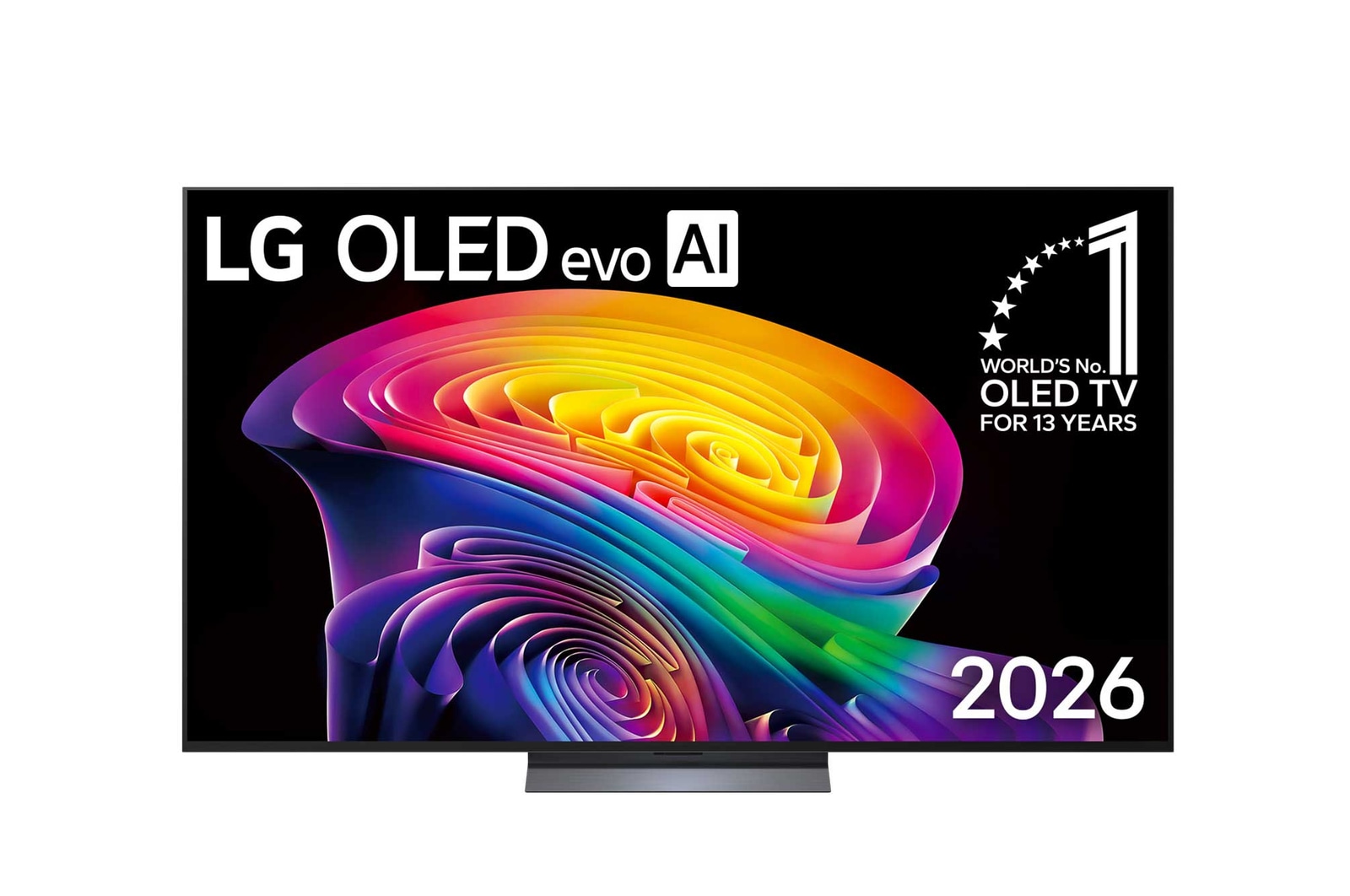 Hình ảnh mặt trước của TV 4K LG OLED evo AI C6 2026 65 inch OLED65C6PSA