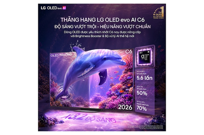 TV 4K LG OLED evo AI C6 2026 83 inch