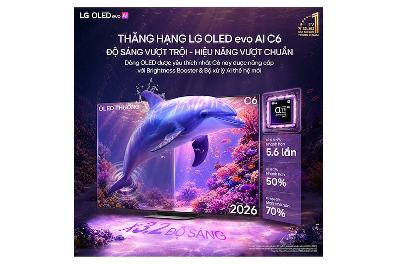 TV 4K LG OLED evo AI C6 2026 83 inch