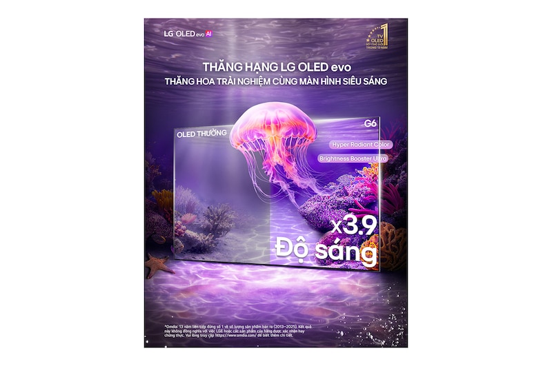 TV 4K LG OLED evo AI G6 2026 65 inch