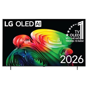 Hình ảnh mặt trước của TV 4K LG OLED AI B6 2026 65 inch OLED65B6PSA