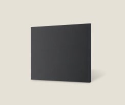 The LG side-by-side fridge freezer close-up with a premium matte black finish integrates seamlessly into a modern kitchen with textured dark cabinets.