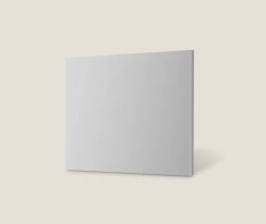 Close-up of the LG side-by-side fridge freezer with a silver finish to seamlessly integrate it into a bright, modern kitchen.