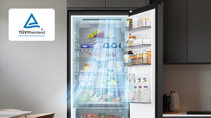 LG refrigerator with Door Cooling and LINEARCooling technologies tested by TÜV Rheinland