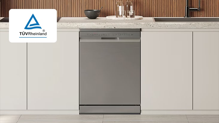 LG dishwasher with Heat Dry and TrueSteam technologies tested by TÜV Rheinland