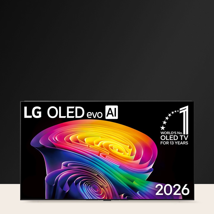 LG TV with OLED infill image is placed	