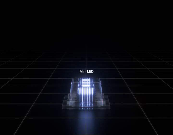 LG Micro RGB evo TV , featuring Micro RGB Technology, shows Mini LED evolving into smaller Micro RGB with red, green, blue light elements that emit pinpoint brightness and offer precise color control.