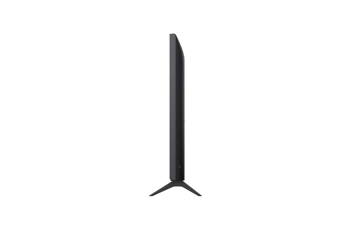 Linke Seitenansicht des LG NanoCell NANO80 TV.