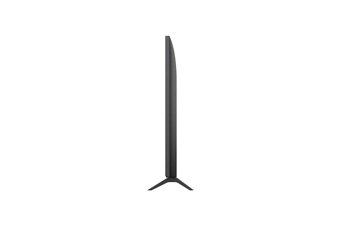 Linke Seitenansicht des LG NanoCell NANO80 TV.
