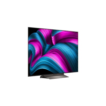 Leicht seitliche Ansicht des LG OLED evo AI C5 4K Smart TV.