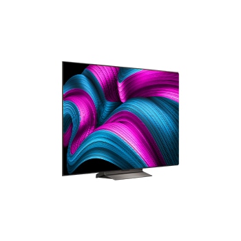 Leicht seitliche Ansicht des LG OLED evo AI C5 4K Smart TV.