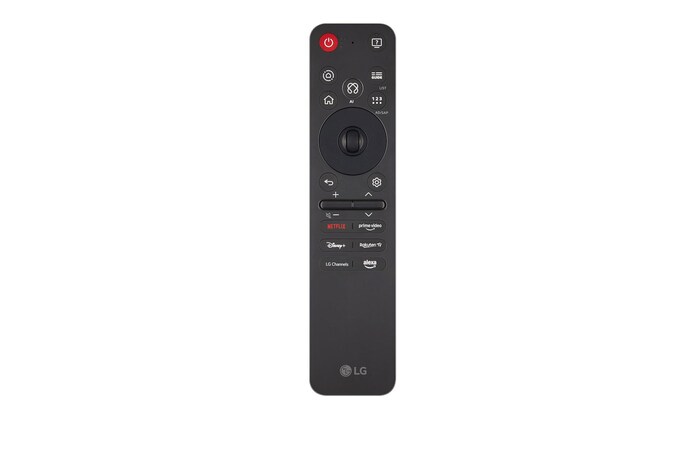 Nahaufnahme eines LG TV-Bildschirms, der zeigt, wie AI Search funktioniert. Ein kleines Chat-Fenster ist geöffnet und zeigt, wie der Benutzer nachfragt, welche Sportspiele verfügbar sind. AI Search antwortete per Chat und zeigte Vorschaubilder verfügbarer Inhalte an. Es wird auch eine Aufforderung mit einer Frage an Microsoft Copilot angezeigt.