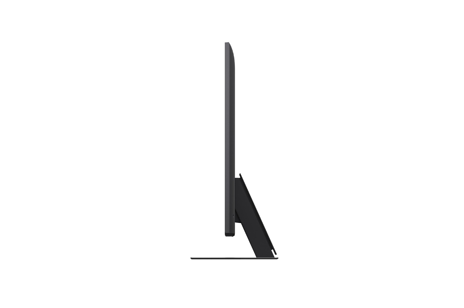 Left-facing side view of LG QNED evo QNED85 TV 