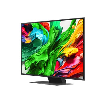 Left-facing side view of LG QNED evo QNED85 TV 