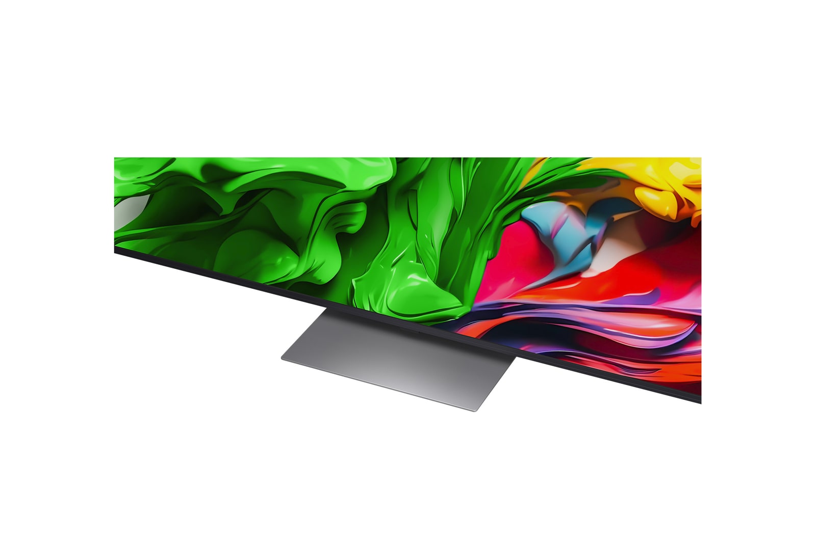 Holografische 3D-Blume in vielen verschiedenen Schattierungen und Farbtönen vor schwarzem Hintergrund. Die Schärfe und Detailgenauigkeit der Blume zeigt die Fähigkeit von QNED MiniLED, Bilder mit außergewöhnlicher Farbe und Helligkeit sowie einem hervorragenden Kontrast zu erzeugen. In der Überschrift geht es darum, wie MiniLED die Klarheit verbessert und einen außergewöhnlichen Kontrast bietet.