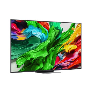 Linke Seitenansicht des LG QNED evo QNED85 TV 