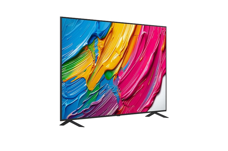 Leicht seitliche Ansicht des LG OLED evo AI G5 4K Smart TV.