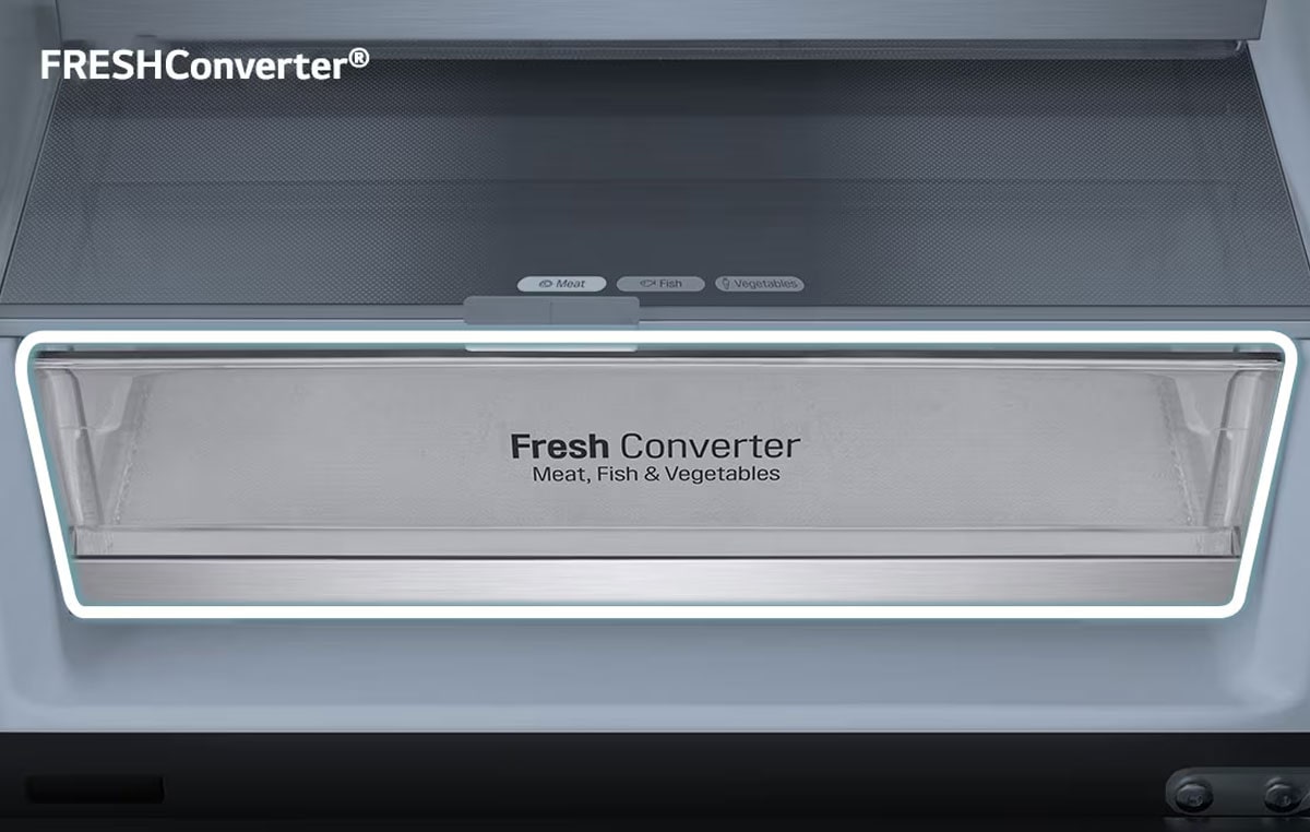 Bereich FRESHConverter® im Inneren des Kühlschranks.