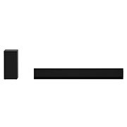 Vorderansicht der Soundbar mit Subwoofer.