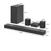 LG 5.1.2 Dolby Atmos®️ soundbar mit 520 Watt | kabelloser Subwoofer | LG DS75QR, DS75QR