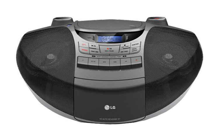 Vorderansicht von Tragbarer CD/Cassettenplayer LPC54