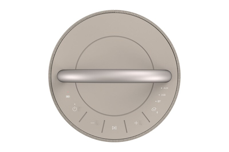 LG XBOOM 360 RP4BE | Bluetooth Lautsprecher | Bis zu 10h Akkulaufzeit | beige | LG RP4BE, RP4BE