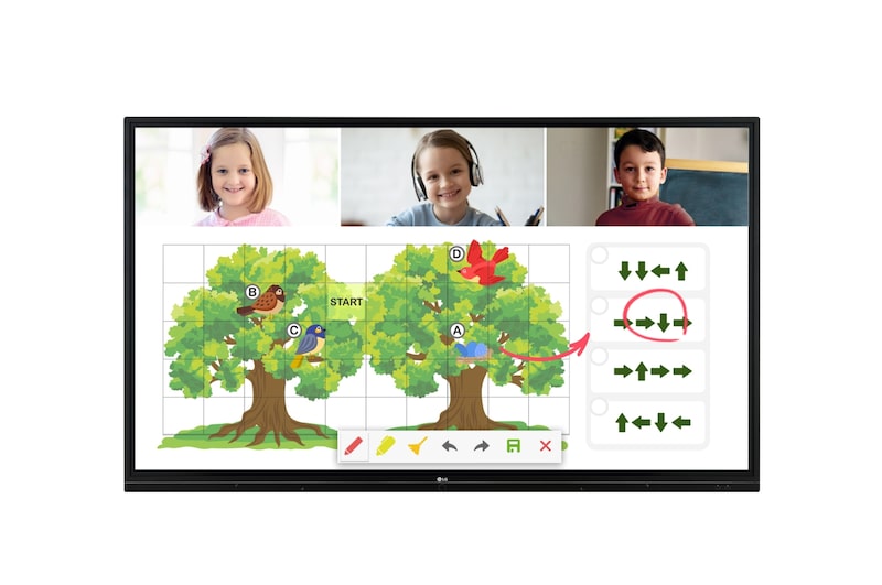 Vorderansicht von Interaktive digitale Anzeige 75TR3BF-B