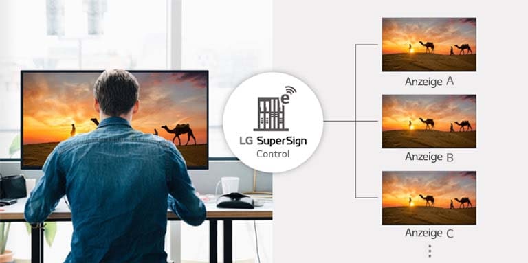 Verwalten Sie bequem eine Vielzahl von Displays mit LG SuperSign Control.