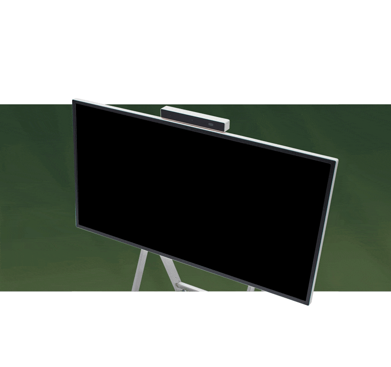 Das Bild zeigt, dass der LG One:Quick Flex vertikal (gegen den Uhrzeigersinn) und horizontal (im Uhrzeigersinn) gedreht werden kann.